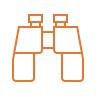 Binoculars icon - thin